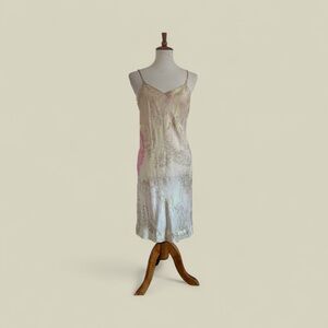 Calypso St BartsElegant Cream and pink Slip Dress